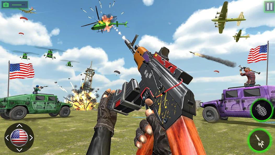 Gun Games Offline Fps Shooting Mod 螢幕截圖 1