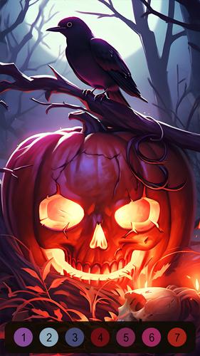 Halloween Witch Coloring Games ภาพหน้าจอ 2