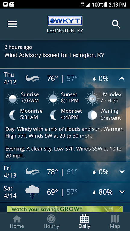 WKYT Weather 螢幕截圖 3