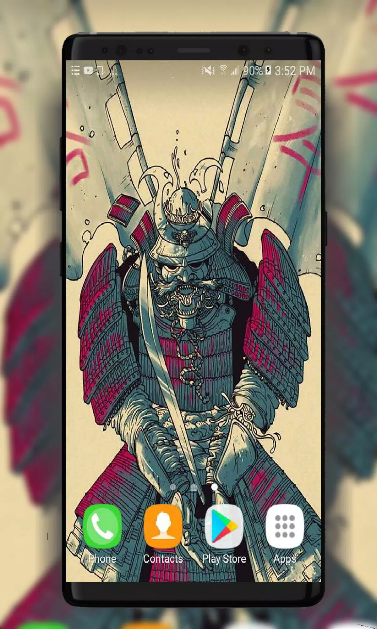 Samurai Art Wallpaper Скриншот 2