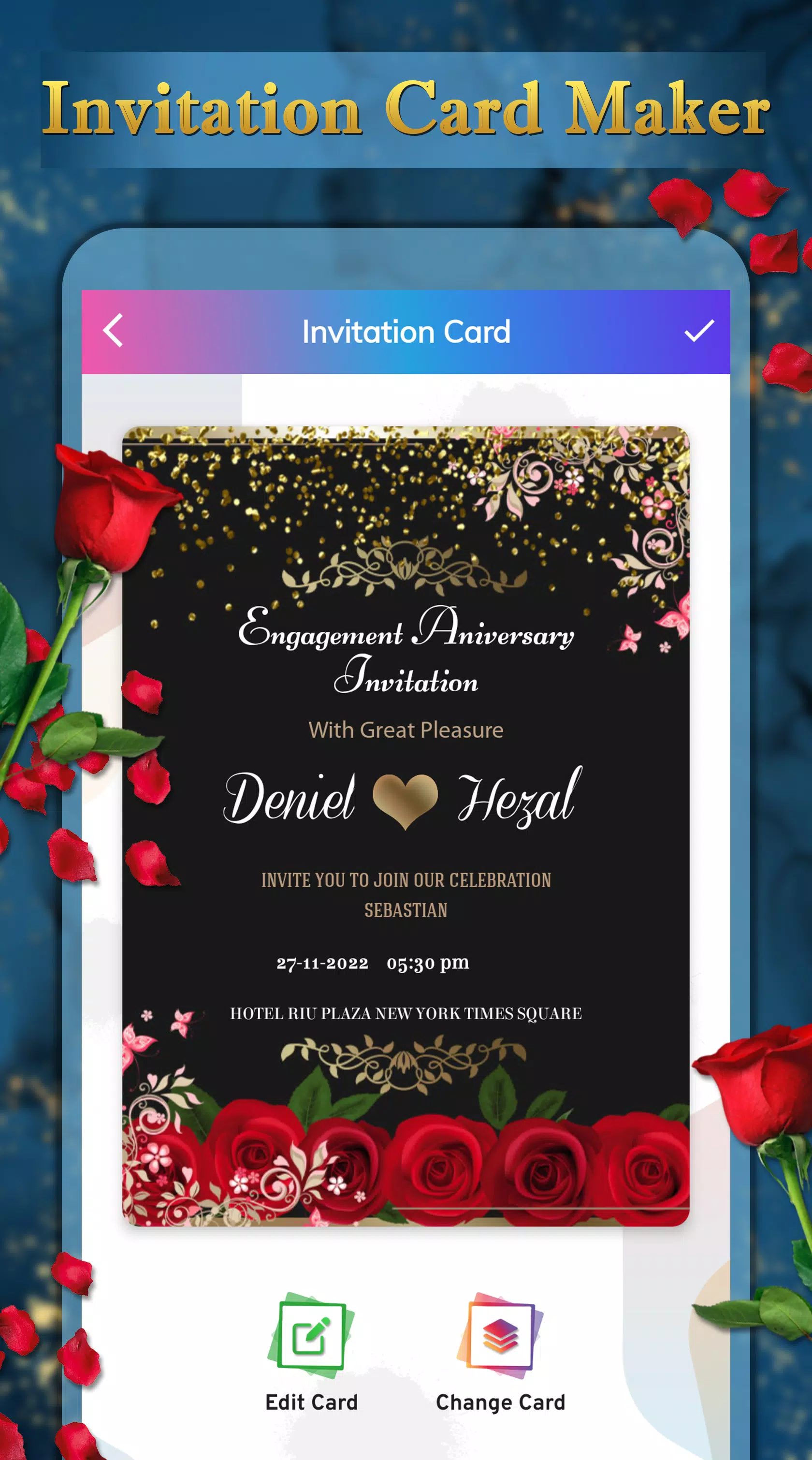 Invitation Card Maker Captura de pantalla 2