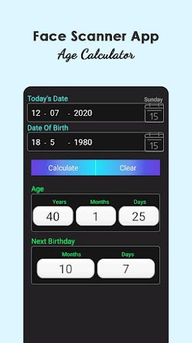 Face Scanner - Age Calculator Captura de pantalla 1