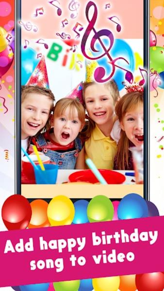 Happy Birthday Video Maker With Music And Photos Ekran Görüntüsü 0