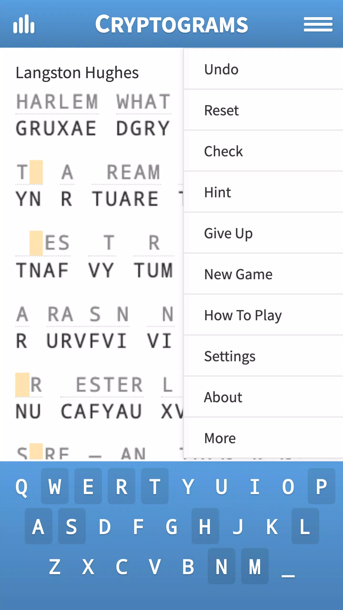 Cryptogram · Puzzle Quotes 螢幕截圖 1