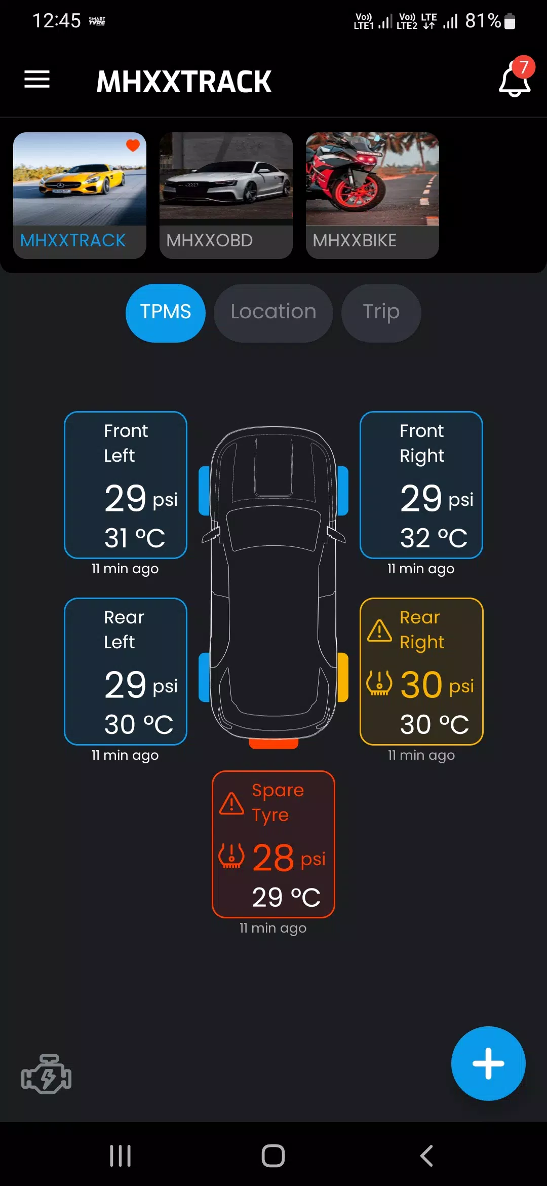 SMART TYRE CAR & BIKE 螢幕截圖 0