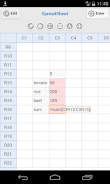 Simple Spreadsheet Schermafbeelding 1