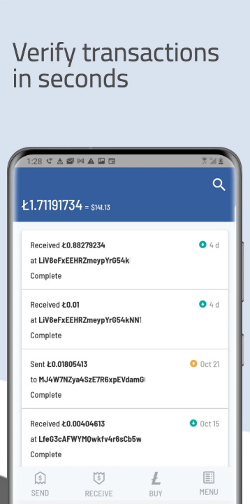 Litewallet Скриншот 2