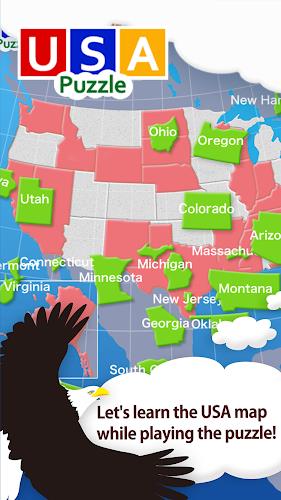 USA Map Puzzle स्क्रीनशॉट 0