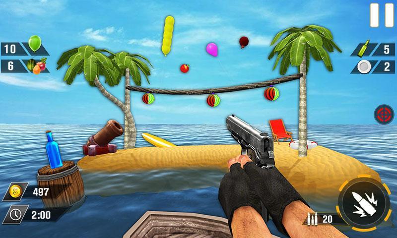 Bottle Gun Shooter Game Ekran Görüntüsü 3