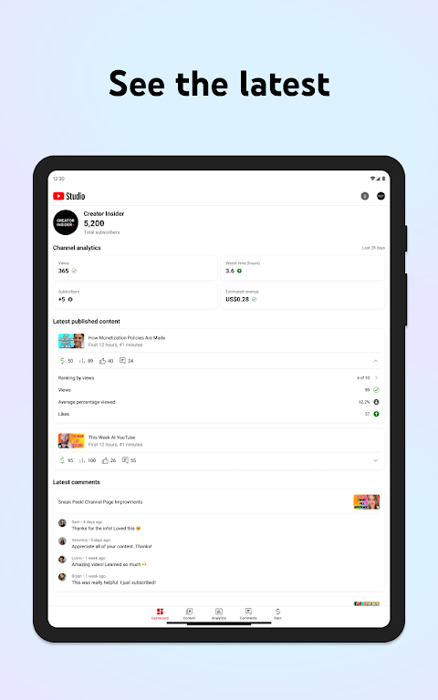 YouTube Studio Ekran Görüntüsü 2