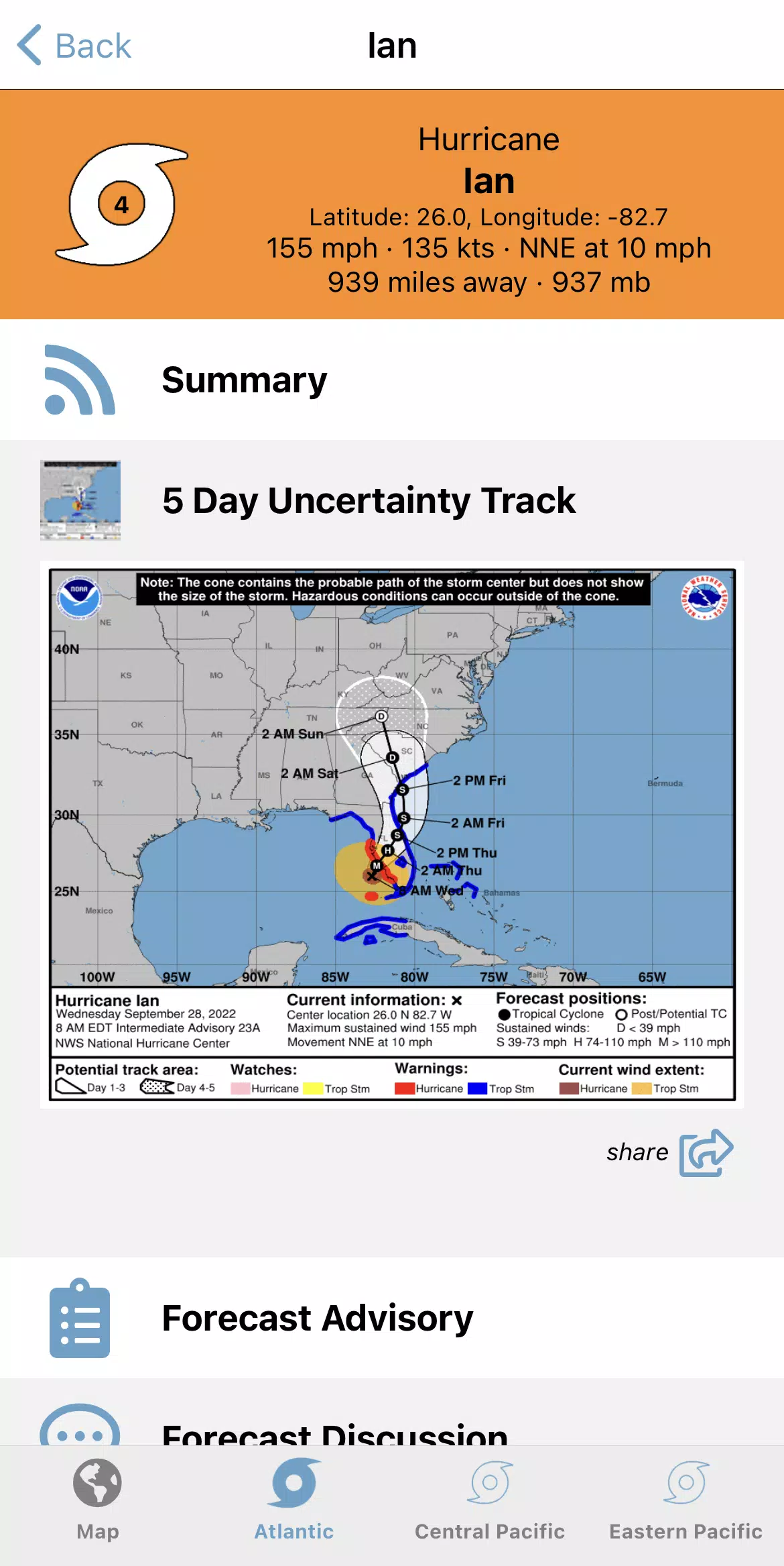 Tropical Hurricane Tracker ภาพหน้าจอ 2