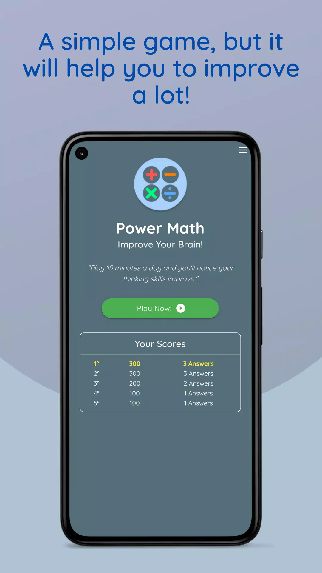 Math Games: Power Brain Captura de pantalla 0