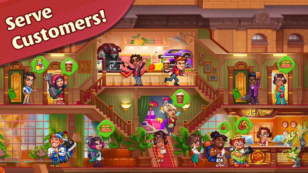 Schermata Grand Hotel Mania: Hotel games Mod 0