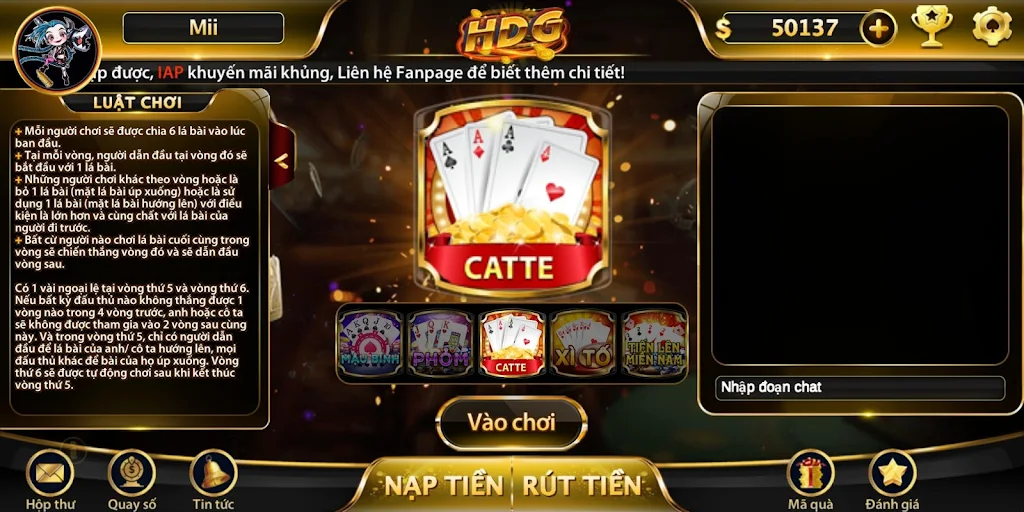 Game bài nhận quà khủng - HDG Screenshot 0