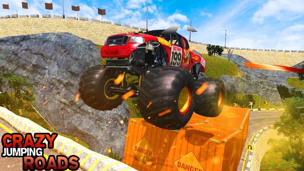 Pickup Truck Hill Climb Racing スクリーンショット 1