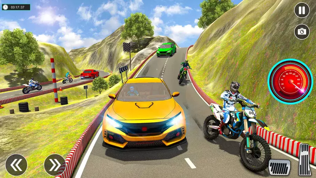 Sports Car vs Bike Racing ภาพหน้าจอ 1