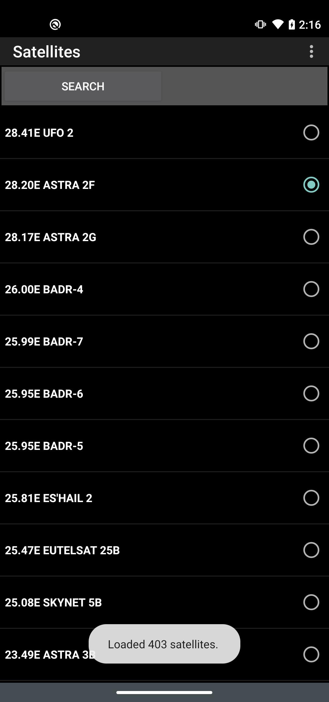 Satellite Locator Tangkapan skrin 1