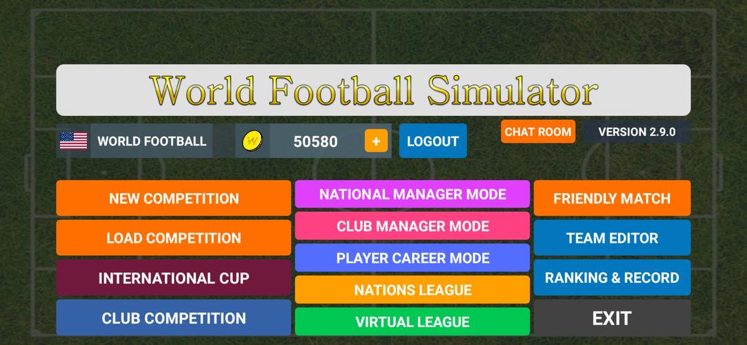 World Football Simulator Captura de tela 0