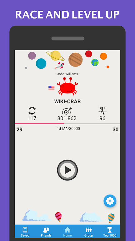 Wiki Race - Wikipedia Game Zrzut ekranu 0