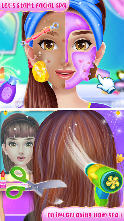 Doll makeup salon girl game 螢幕截圖 1