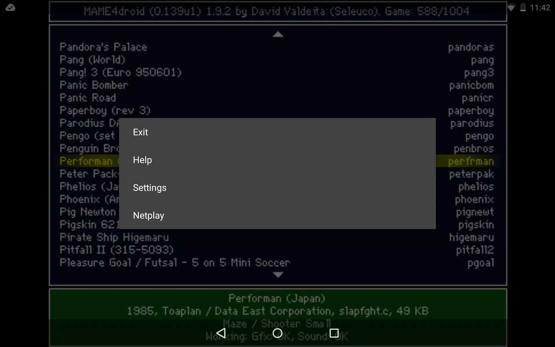 MAME4droid  (0.139u1) 螢幕截圖 3