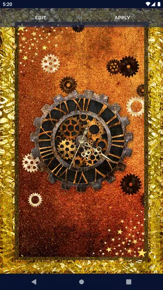 Steampunk Clock Wallpaper Screenshot 2