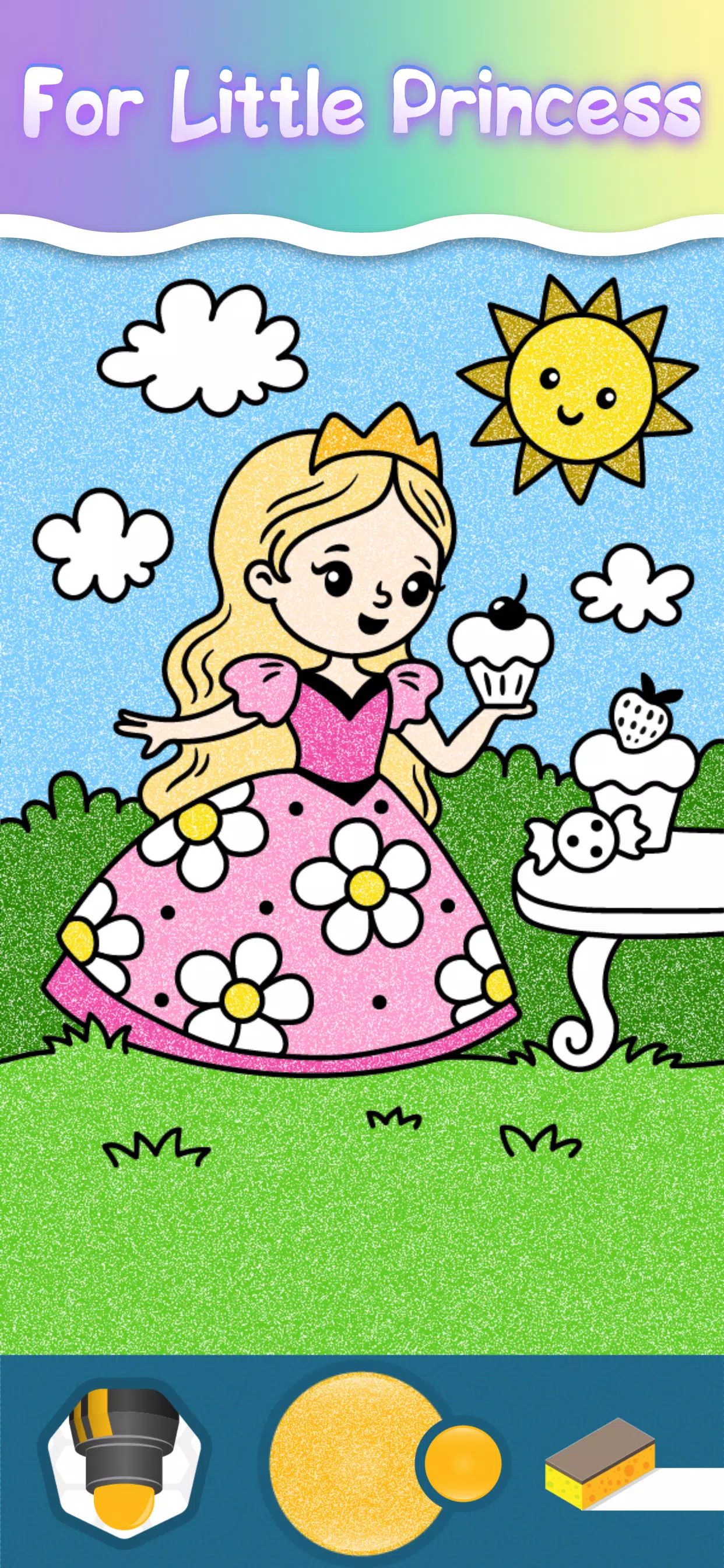 Drawing Princess Coloring Game Tangkapan skrin 0