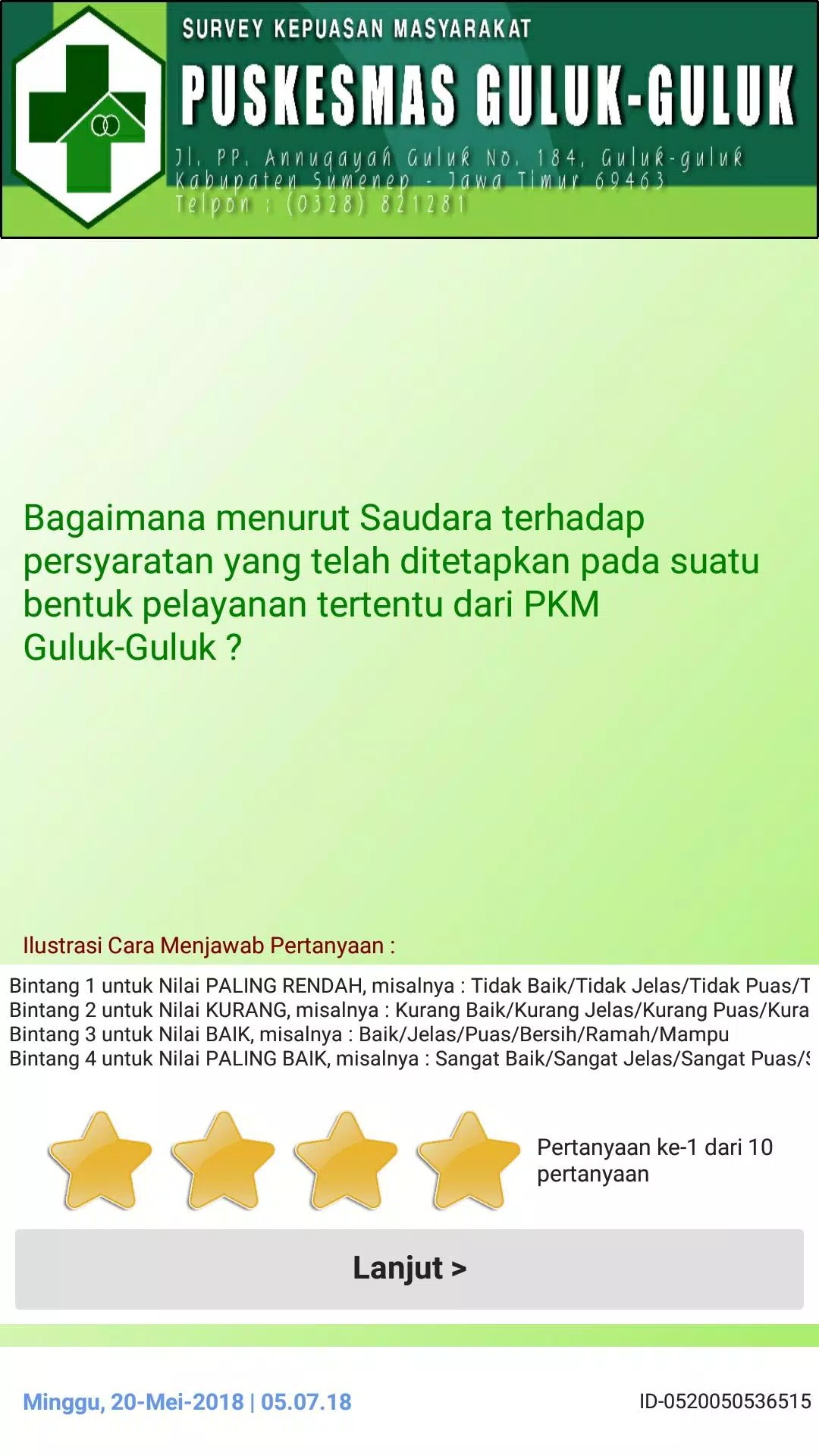 Schermata SIMANTAP PUAS 1