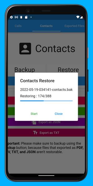 Call Log Backup,Restore & PDF Export ภาพหน้าจอ 1