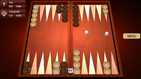 Backgammon Mighty स्क्रीनशॉट 1