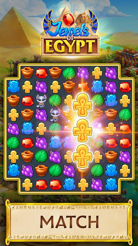 Jewels of Egypt・Match 3 Puzzle Capture d'écran 0