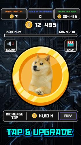 Crypto Clicker Doge Coin Idle Zrzut ekranu 0
