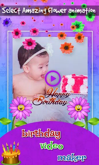 Birthday Video & Status Maker ဖန်သားပြင်ဓာတ်ပုံ 2