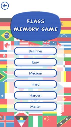 Flags Memory Game ဖန်သားပြင်ဓာတ်ပုံ 1