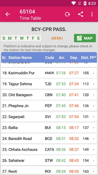 Indian Train Status - minits 스크린샷 1