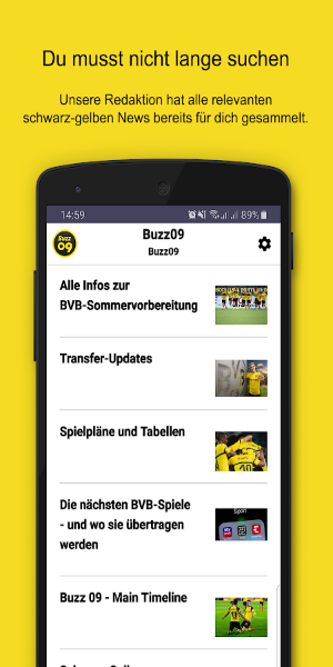 Buzz09–die schwarz-gelben News Captura de pantalla 1