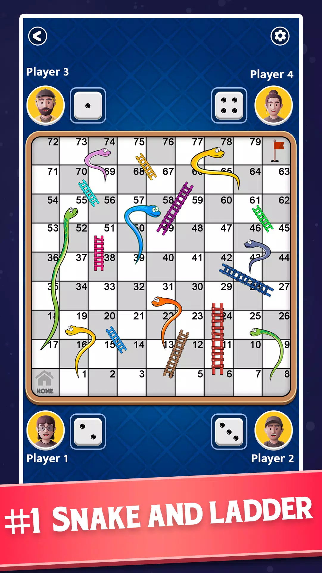 Snakes and Ladders - Ludo Game Ekran Görüntüsü 1