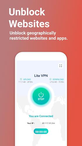 Lite VPN - Secure VPN Proxy Ekran Görüntüsü 1