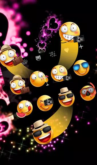 Sparkling Purple Heart Keyboard Theme スクリーンショット 3