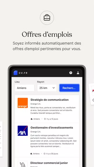 CV.fr : Créer un CV pro 螢幕截圖 2