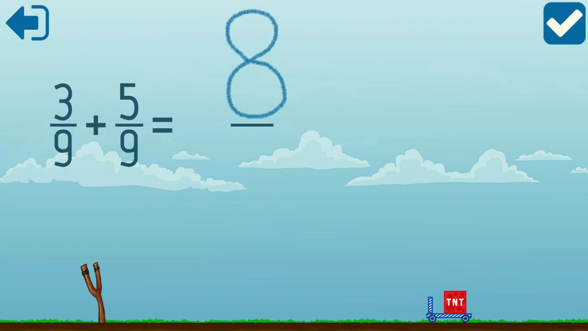 Adding Fractions Math Game Captura de tela 2