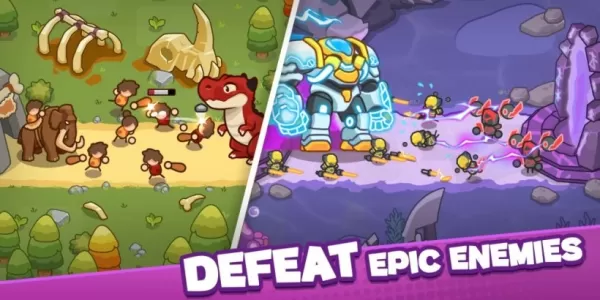 Empire Heroes : Débarquement de Spartiates contre Mammouths sur iOS